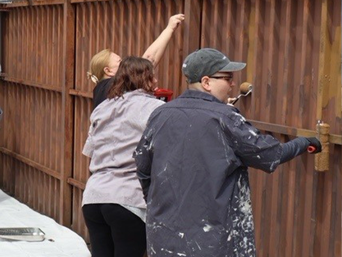 Volunteers at work, Covenant House project